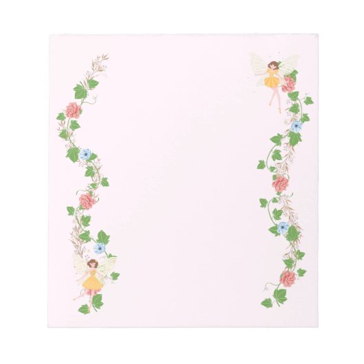 Bloc-note Blush Whimsical Fairy Flower Vines (Devant)