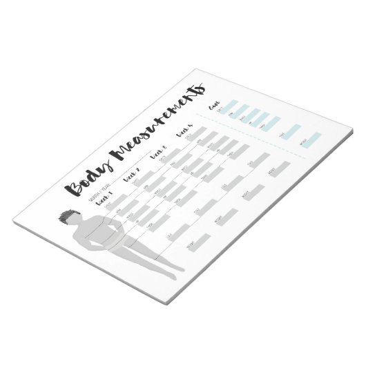 Bloc-note Body Measurements Tracker pour les hommes, 4 semai (Incliné)