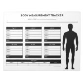 Bloc-note Body Measurements Weight Loss Diet Tracker Boy (Devant)
