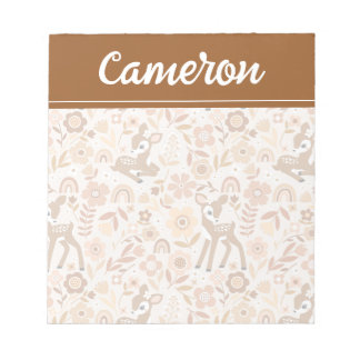 Bloc-note Boeuf mignon cerf modèle floral