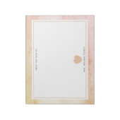 Bloc-note Boho Aquarelle rose Pomme enseignant (Tourné)