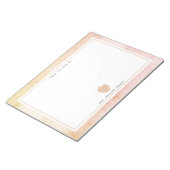 Bloc-note Boho Aquarelle rose Pomme enseignant (Incliné)
