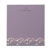 Bloc-note Boho Chic moderne Fleur sauvage mauve violet (Devant)