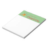 Bloc-note Boho Country fleur sauvage aquarelle vert clair (Tourné)