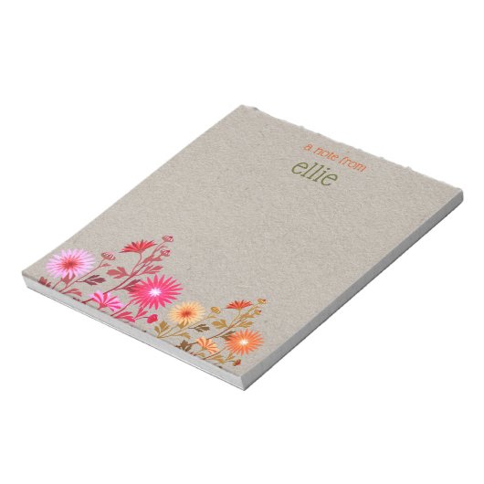 Bloc-note Boho Country Floral Kraft (Tourné)