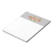 Bloc-note Boho Country Floral marguerite aquarelle gris (Tourné)