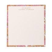 Bloc-note Boho Earthy Burnt Orange Floral Nom personnalisé (Devant)