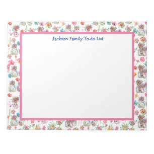 Bloc-note Boho Fleurs sauvages été Planificateur de vélo vin