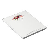 Bloc-note Boho Floral avec nom commercial (Incliné)