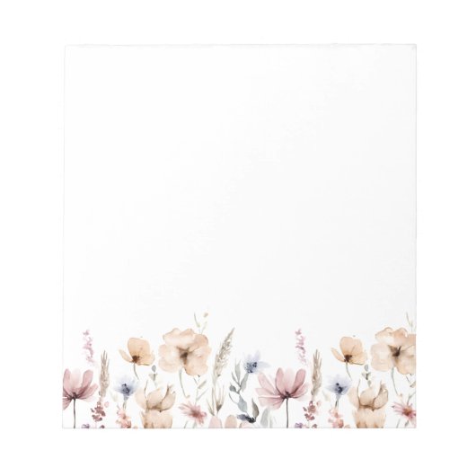 Bloc-note Boho Floral Fleur sauvage (Devant)