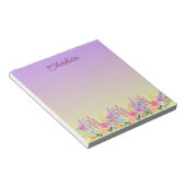 Bloc-note Boho Floral Fleurs de printemps rose Jaune pourpre (Incliné)