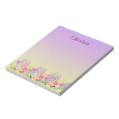 Bloc-note Boho Floral Fleurs de printemps rose Jaune pourpre (Tourné)