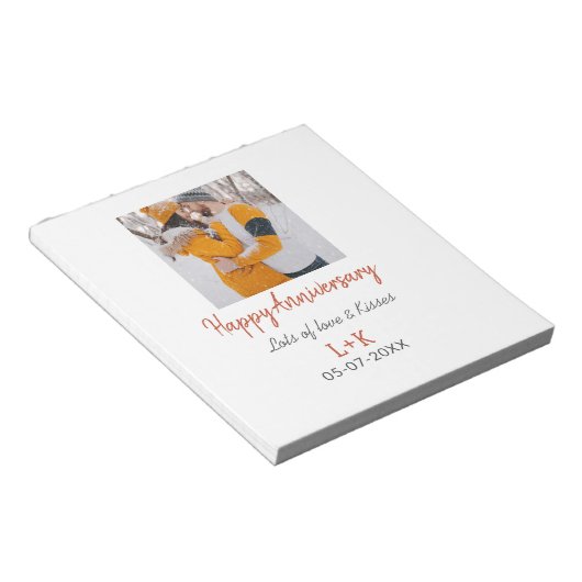 Bloc-note Boho moderne heureux anniversaire ajouter nom date (Incliné)