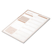 Bloc-note Boho Neutral Weekly Planner pour les fournisseurs  (Incliné)