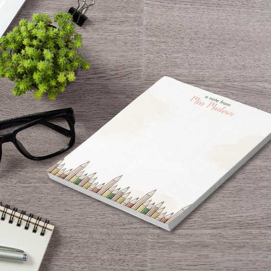 Bloc-note Boho Pencils Appréciation de l'enseignant Personna