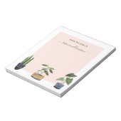 Bloc-note Boho Poted Plantes du bureau de personnalisation (Tourné)