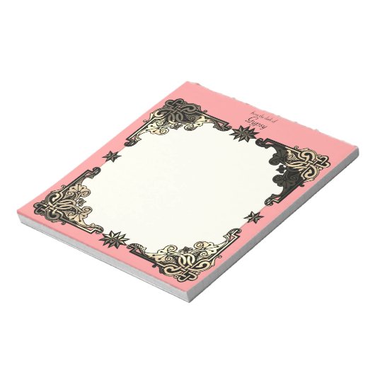 Bloc-note Boho rose Floral Bohème Celtique (Tourné)