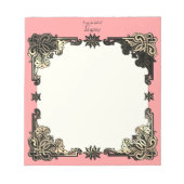 Bloc-note Boho rose Floral Bohème Celtique (Devant)