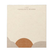 Bloc-note Boho Terracotta Sable Bijoux artisanaux Abstraits (Devant)