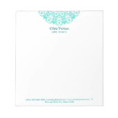 Bloc-note Boho Turquoise Mandala Life Coach (Devant)