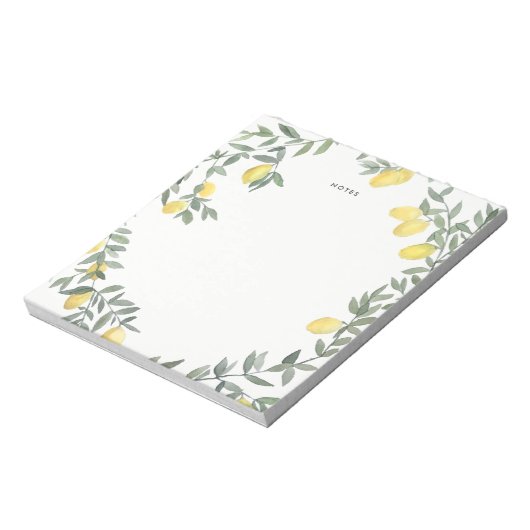 Bloc-note Boho Watercolor Lemon Wreath (Tourné)