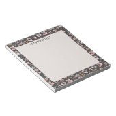 Bloc-note Boho Wildflower Aquarelle Nommé Charcoal Blush (Incliné)
