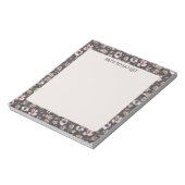 Bloc-note Boho Wildflower Aquarelle Nommé Charcoal Blush (Tourné)