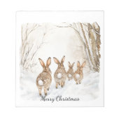 Bloc-note Bois de Noël des lapins (Devant)