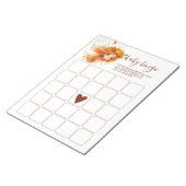 Bloc-note Bois enchanté de fée d'automne Bébé Bingo (Incliné)