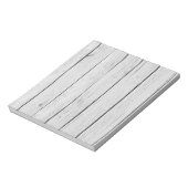 Bloc-note Bois rustique blanc chic (Tourné)