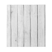 Bloc-note Bois rustique blanc chic (Devant)