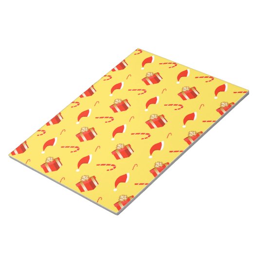 Bloc-note Boîte cadeau de Noël sucre de canne chapeau de Noë (Incliné)