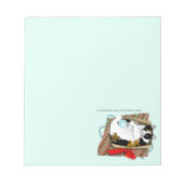 Bloc-note Boîte cadeau drôle de chat calico de Noël (Devant)