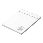 Bloc-note Boîtier en blanc : texte modifiable (Tourné)