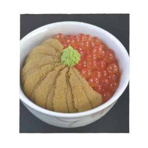 Bloc-note Bol de riz japonais aux œufs de saumon et oursin n