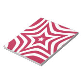 Bloc-note Bold & Bright Red & White Star dans un Motif vecto (Tourné)