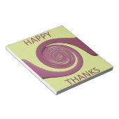 Bloc-note Bon thanksgiving Texte Art Design. (Incliné)