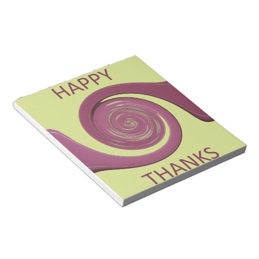 Bloc-note Bon thanksgiving Texte Art Design. (Incliné)