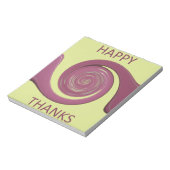 Bloc-note Bon thanksgiving Texte Art Design. (Tourné)