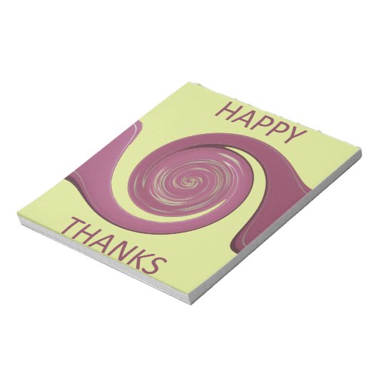 Bloc-note Bon thanksgiving Texte Art Design. (Tourné)