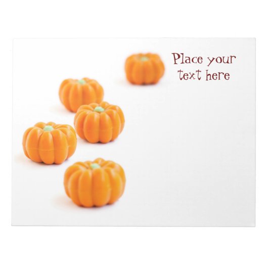 Bloc-note Bonbons citrouilles d'Halloween (Devant)