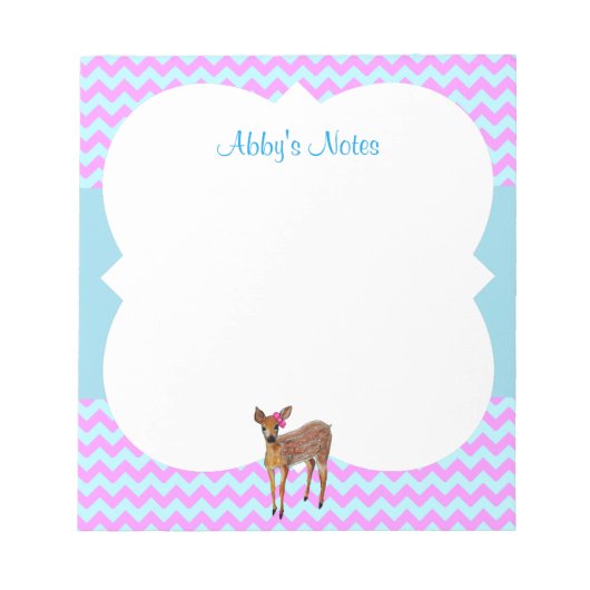 Bloc-note Bonbons en coton Chevron Deer Personnalisé (Devant)