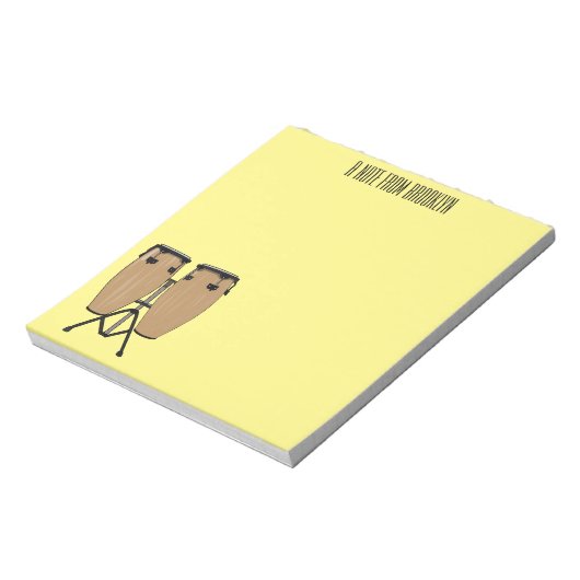 Bloc-note Bongo, dessin animé de batterie (Tourné)