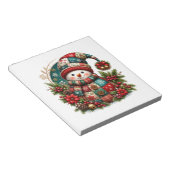 Bloc-note Bonhomme de neige en patchwork de Noël (Incliné)
