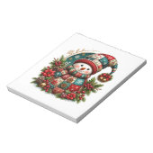 Bloc-note Bonhomme de neige en patchwork de Noël (Tourné)