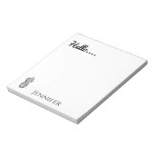 Bloc-note Bonjour, Ananas personnalisé (Tourné)