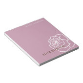 Bloc-note Bonjour Belle - Rose Rose Moderne Chic (Incliné)