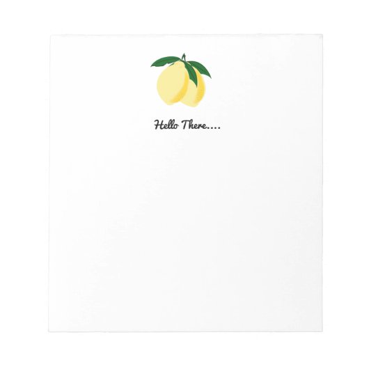 Bloc-note Bonjour, Lemon (Devant)