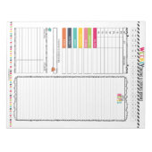 Bloc-note Bonjour planificateur : Comptabilité de revenus et (Devant)