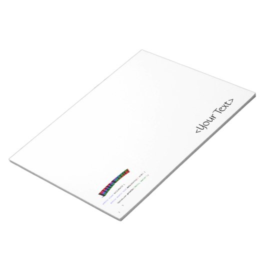 Bloc-note Bonjour World geek saluant Java (Incliné)